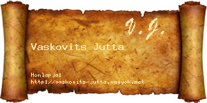 Vaskovits Jutta névjegykártya